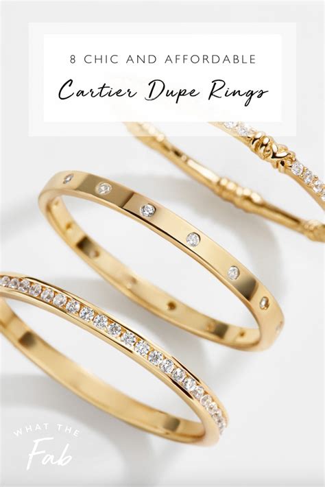 cartier wedding band dupe|dupe cartier rings.